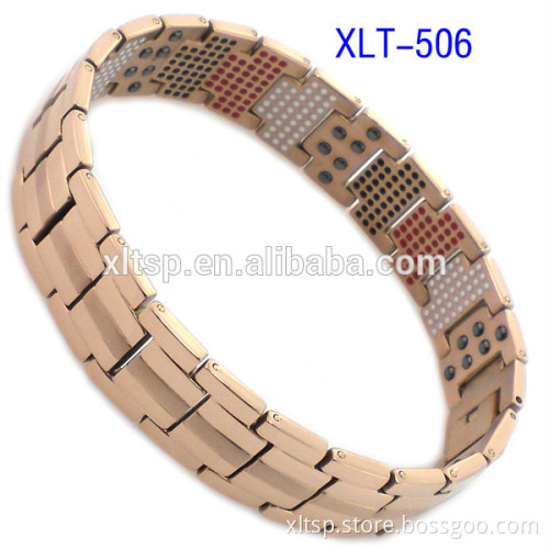 Charming design four bio element titanium germanium magnetic bracelet